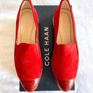 Cole Haan Grand Ambition Slip-on Loafer Red Size 7.5 New w/ Box